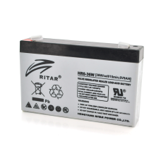 Акумуляторна батарея AGM RITAR HR6-36W, Gray Case, 6V 9.0Ah  ( 151 х 34 х 94 (100 ) 1.35kg Q10