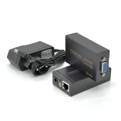 
					Активний подовжувач VGA сигналу до 100m по витій парі Cat5e / 6e, 1080P, Black, BOX