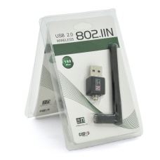 Бездротовий мережевий адаптер з антеною 2DBI Wi-Fi-USB Merlion LV-UW02RK-2DB, 802.11bgn, 150MB, 2.4 GHz, WIN7 / XP / Vista / 2K / MAC / LINUX, Blister Q200