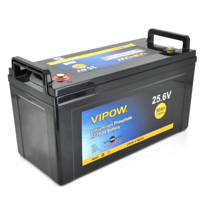 
					Акумуляторна батарея Vipow LiFePO4 25,6V 50Ah з вбудованою ВМS платою 40A (330*175*225)