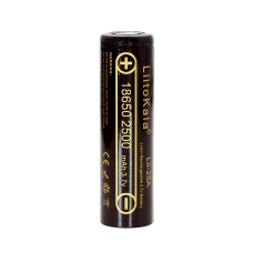 Акумулятор 18650 Li-Ion LiitoKala Lii-25A, 2500mah (2450-2650mah), 3.7V (2.75-4.2V), Black, PVC BOX Q2,  цiна за 1 шт