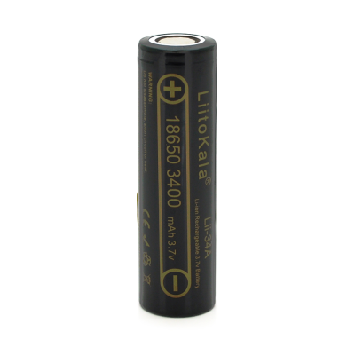 
					Акумулятор 18650 Li-Ion LiitoKala Lii-34A, 3400mAh (3250-3350mAh), 3.7V (2.75-4.2V), Black, , 2 шт в упаковці, ціна за 1 шт
