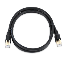 Патч-корд литий VEGGIEG, CCA, SSTP, RJ45, Cat.8, 1m, чорний
