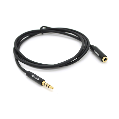 
					Подовжувач VEGGIEG AFB-1 Audio DC3.5 тато-мама 1.0м, GOLD Stereo Jack, (круглий) Black cable, Пакет Q500