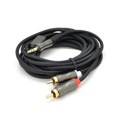 
					Кабель VEGGIEG AR2-1.5 DC3.5 (тато) => 2хRCA (тато), GOLD Jack, CU, Stereo, круглий, Black, 1,5 м, Пакет