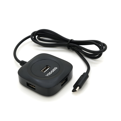 
					Хаб VEGGIEG V-C240 Type-C, 4 порти USB 2.0, 20 см, Black, Box