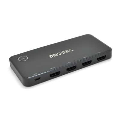 
					HDMI свіч VEGGIEG V-HD04 4k x 2k, 3 x 1 портів, з USB-кабелем і пультом дистанційного керування, Black, Blister