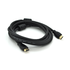 Кабель Ritar PL-HD347 HDMI-HDMI 19+1, Ultra HD 4Kx2K, 2160P, 2.0m, v2,0, OD-6.0mm, з фільтром, круглий Black, коннектор Gold, Пакет, Q120