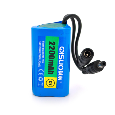 
					Акумуляторна батарея літієва QiSuo 12V 2.2A з елементами Li-ion 18650, DC5.5x2.1, (37x37x70mm)