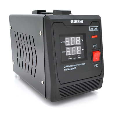 
					Стабілізатор напруги релейный Green Wave Mauser 2000VA (1400Вт), 1xShuko, DC140-260V, AC220±8%, BOX, Q4