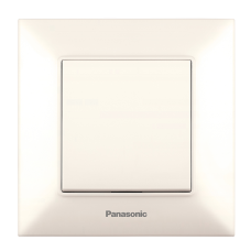 Вимикач Panasonic Arkedia Slim одноклавішний,швидкий монтаж,кремовий