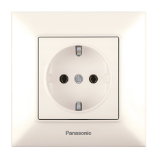 Розетка Panasonic Arkedia Slim із заземленням, кремова