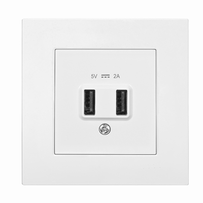 
					Розетка Panasonic Arkedia Slim USB 5В-2А, біла