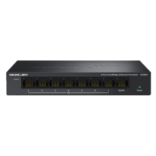 Комутатор POE Mercury MS08CP з 7 портами POE + 1 порт UP-Link 100Мбіт, БП в комплекті, Q18