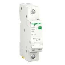 Автоматичний вимикач Schneider RESI9 63А, 1P, крива, 6кА
