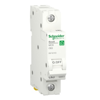 
					Автоматичний вимикач Schneider RESI9 63А, 1P, крива, 6кА