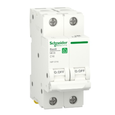 
					Автоматичний вимикач Schneider RESI9 16А, 2P, крива, 6кА