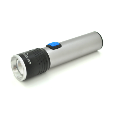 
					Ліхтар ручний Flashlliight K31, 1LED Cree XML-T, 10W, 3 режими, ZOOM, 18650/2400 вбудований, Black, IP44, microUSB, 111х28х24мм, BOX