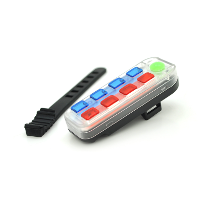 
					Задній стоп для велосипеда QX-W08B, 5 режимів, акумулятор, кабель USB, Red/Blue, Box