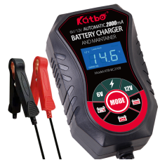 Автоматичне ЗУ для акумулятора 6V/12V (MF, WET, AGM, GEL), Katbo KTB-BC2109, 210-240V, LCD, крокодили