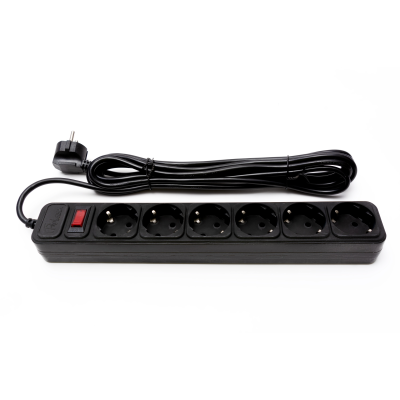 
					Мережевий фільтр PROLOGIX 075P6-45B, 220В 10А, 6 розеток, 4.5м, чорний, коробка Q30