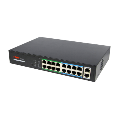 
					16ти портовый PoE коммутатор ONV-H1016PLS 16 портов РоЕ 100 Мбіт + 2 Uplink 1000 Мбіт, до 250м, IEEE802.3af/at , общая мощность 160Вт