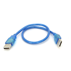 Кабель USB 2.0 RITAR AM/AM, 0.3m, прозорий синій