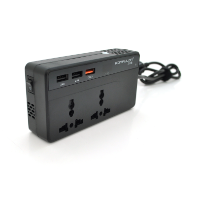 
					Інвертор напруги Konfulon CZ-01, 200W(24В)+100W(12В), 12/220V, approximated, 2 універсальні розетки+3USB, Box