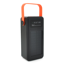 Power bank YM-638 60000mAh Solar, flashlight, Input: 5V/2.1A(Micro-USB, Type-C, Lightning), Output: 5V /2.1A(4xUSB), plastic, Black, BOX