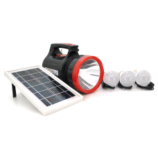 Переносний ліхтар Silver Toss ST-1908BT+Solar, 1+1 режим, Радіо+ Bluetooth колонка, вбудований акум, 3 лампочки 3W, USB вихід, Black/Orange