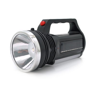 
					Ліхтар пошуковий ForLife FL-3276, 1LED+COB T6, 10W, 1+1 режим, 750mah, Black, IP40, кабель 220В+Solar, 170х80х100мм, BOX