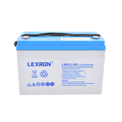 
					Акумуляторна батарея Lexron LXR12-105 GEL 12V 105AH DEEP CYCLE (330 x 171 x219) 30 kg