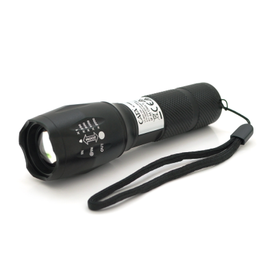 
					Ліхтар ручний CATA CT-8025, 1LED Cree XM-L T6, 10W, 5 режимів, ZOOM, 18650/3400 вбудований, Black, IP44, microUSB, 132х33х27мм, BOX