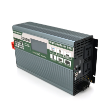 Інвертор напруги Demuda DMDPSW-2000W, 12V/220V, 2000W з правильною синусоїдою, 2 універсальні розетки, 2 USB, Rj 45, клемні дроти, Q6