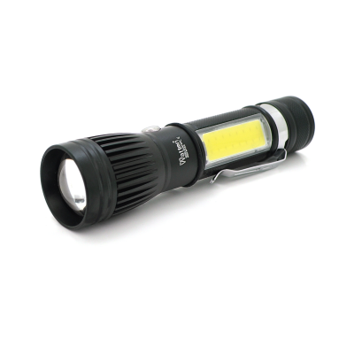 
					Ліхтарик ручний Watton WT-602, Cree T6+16SMD, 3 реж., ZOOM, 6800mAh акумулятор, заряджання microUSB. IP44. 135 х 30 х 20. BOX