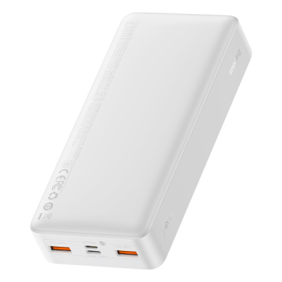 
					Powerbank Baseus Bipow 20000mAh, Input:5V/2A/3A,9V/2A(microUSB,Type-C), Output:5V/3A,9V/2A,12V/1.5A(2хUSB),Q40,plastic,White