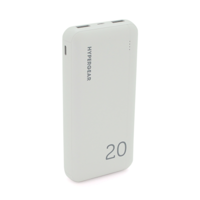 
					PowerBank Hypergear 20000mAh Fast Charge , 2*USB, White, Q24