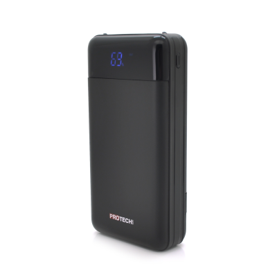 
					Powerbank ProTech-B06 30000mAh, 2USB, White/Black, (600g), Blister
