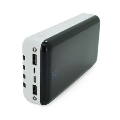 
					PowerBank Bix-30000mAh, Input:MicroUSB+Type-C, Output:4USB/Type-C/MicroUSB/Lightning, QC22.5W/PD20W, White