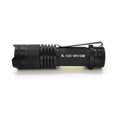 
					Ліхтарик ручний Bailong BL-525-XPE-COB, Led-CREE Q5 + COB, 3 режими, Zoom, корпус-алюміній, водостійкий, вбудований акум, 100х24х24, BOX