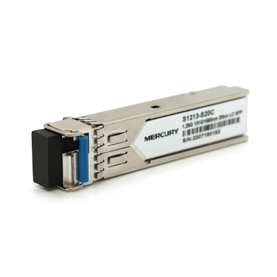 
					SFP модуль MERCURY 1.25G 1310nm 20Km WDM LC підтримка DDM