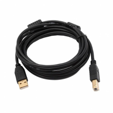 Кабель USB 2.0 AM/BM, 1.0m, чорний, Пакет Q500