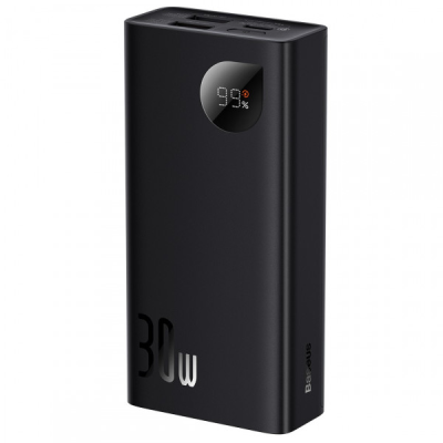 
					PowerBank Baseus Adaman2 Digital Display Fast Charge 10000mAh 30W, 2*USB+Type-C, PD3.0, QC3.0, Black, Q40