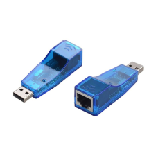 Контролер USB 2.0 to Ethernet - Мережевий адаптер 10 / 100Mbps, Blue, BOX