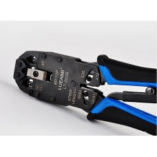 Інструмент Merlion HT-200R з храповиком для обтискача RJ-45 (8P8C) та RJ-12/11 (6P6C), 4P / 6P / 8P