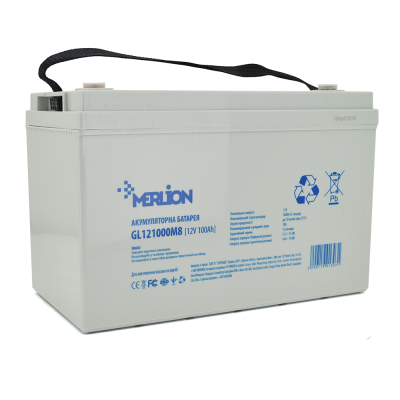 
					Акумуляторна батарея MERLION GL121000M8 12 V 100 Ah  (329 x 172 x 218) White Q1