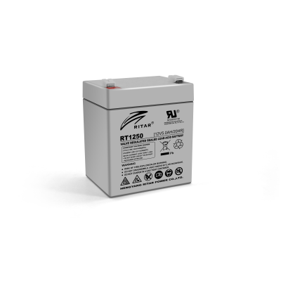 
					Акумуляторна батарея AGM RITAR RT1250, Gray Case, 12V 5.0Ah  ( 90 х70 х 101 (107) ) Q10