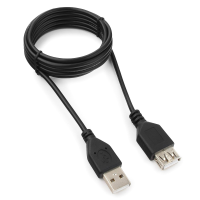 
					Подовжувач USB 2.0 AM / AF, 1.5m, 1 ферит, чорний Пакет Q250