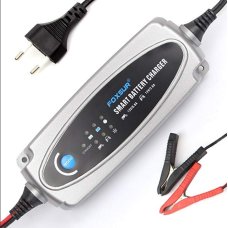 Автоматичне ЗУ 3 в 1 для акумулятора 6V (2-20Ah) / 12V (24-100Ah) (MF, WET, AGM, GEL), FOXSUR FBC1236, 100-240V, Струм заряду 6V / 0.8A, 12V / 3.6A, крокодили
