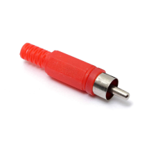 Разъем RCA под кабель под пайку (пластмасса) RED